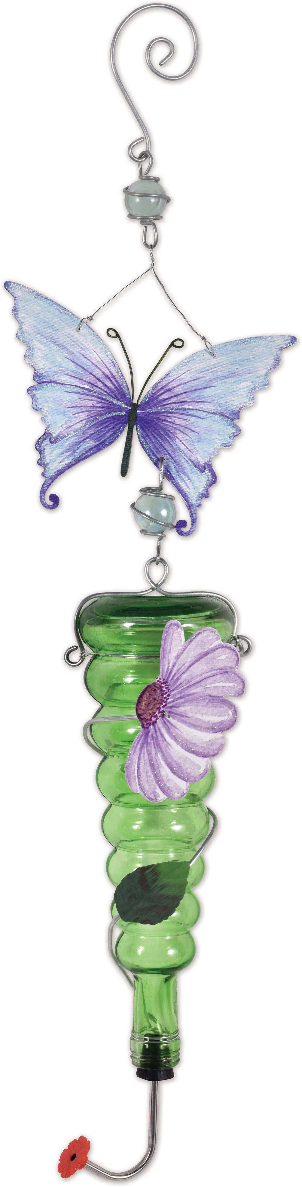 Enchanted Gardens Butterfly - Hummingbird Feeder, Green