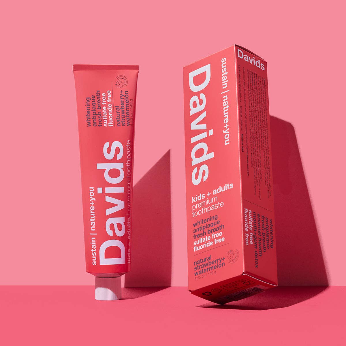 Davids Kids+Adults Premium Toothpaste - Strawberry Watermelon