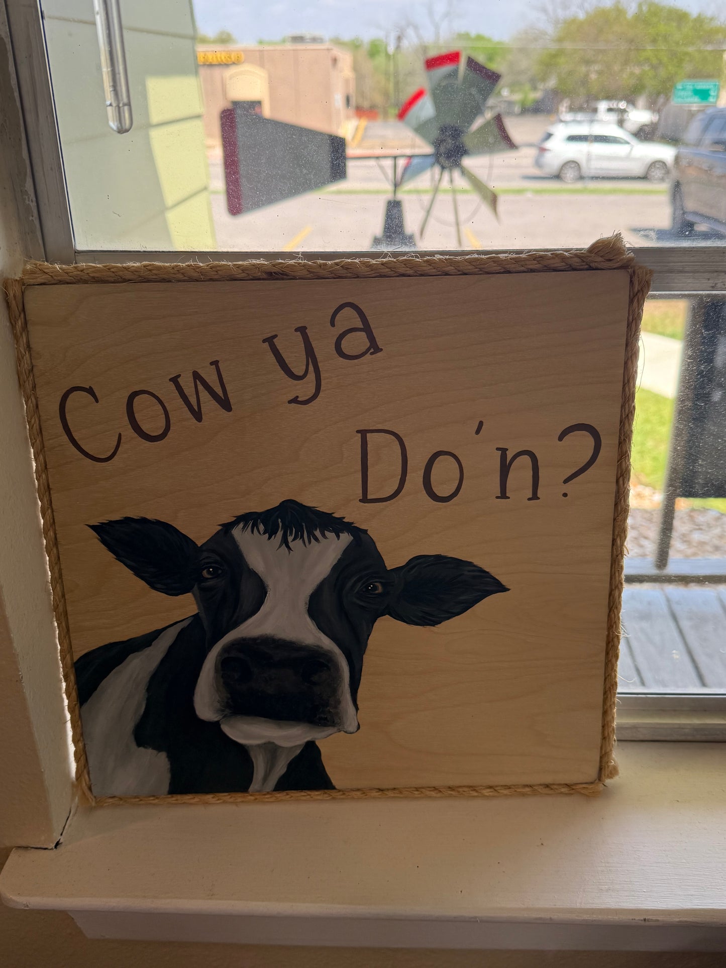 Cow Ya Do'n Wood Sign