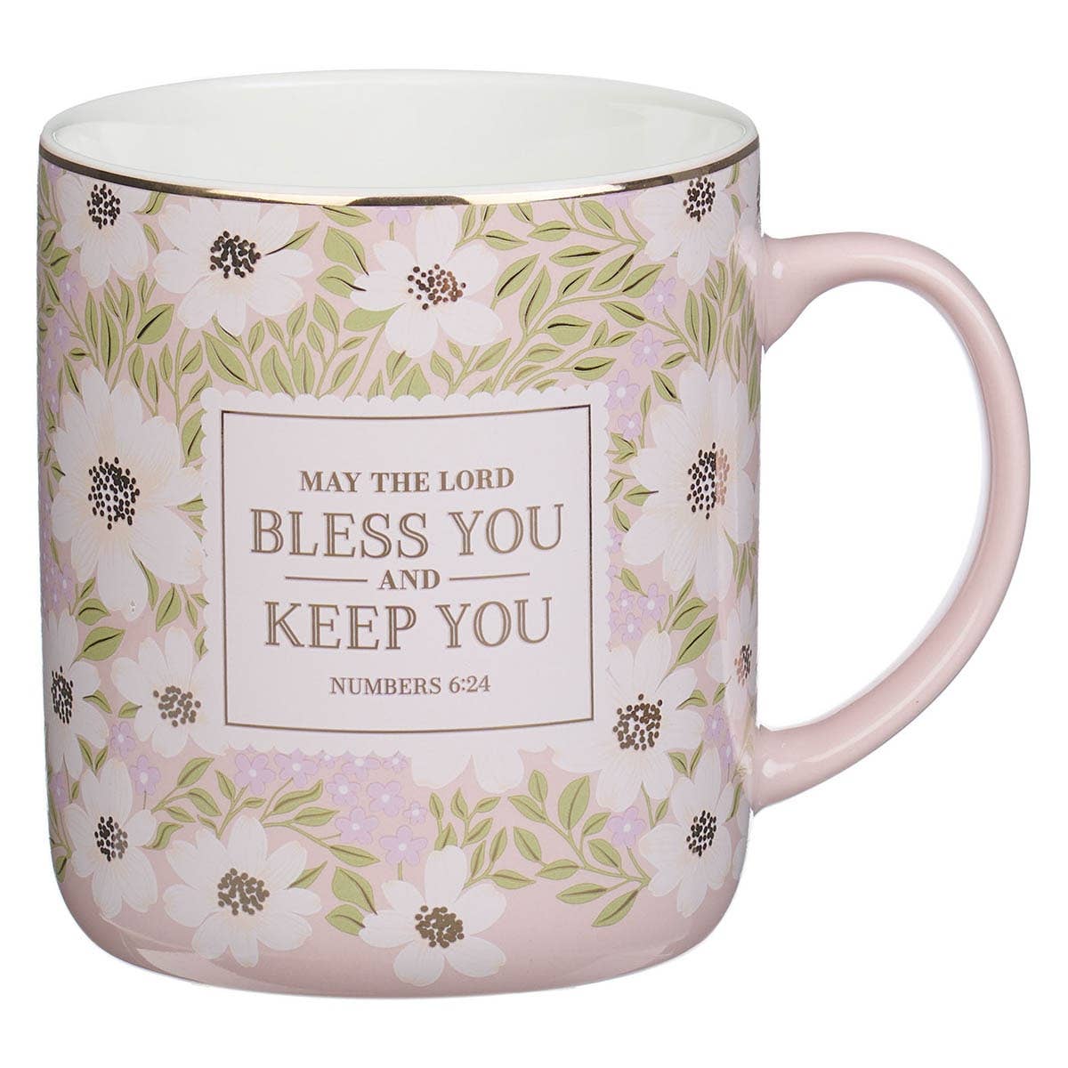 Floral Mug The Lord Bless You and Keep You