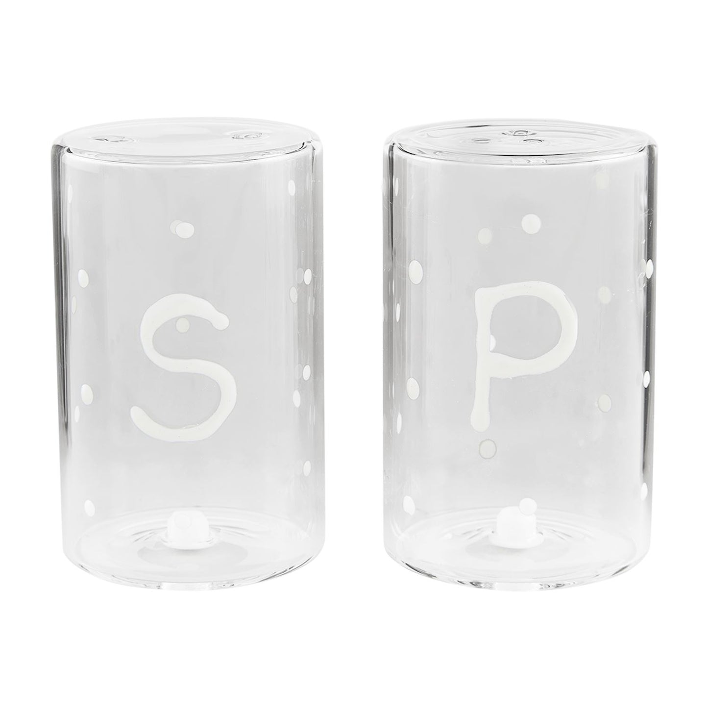 Happy Glass Salt & Pepper Shakers