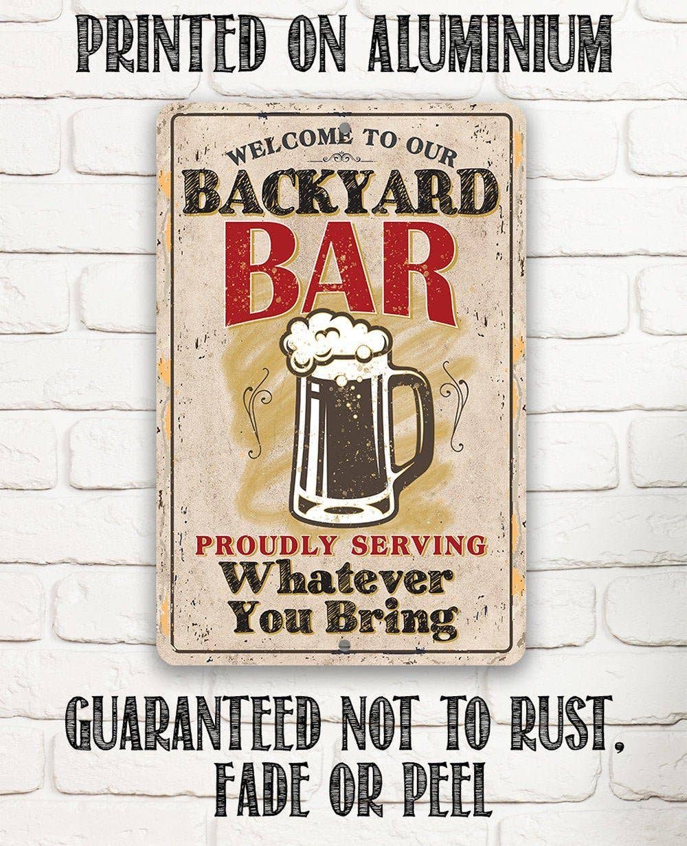 Backyard Bar - Metal Sign