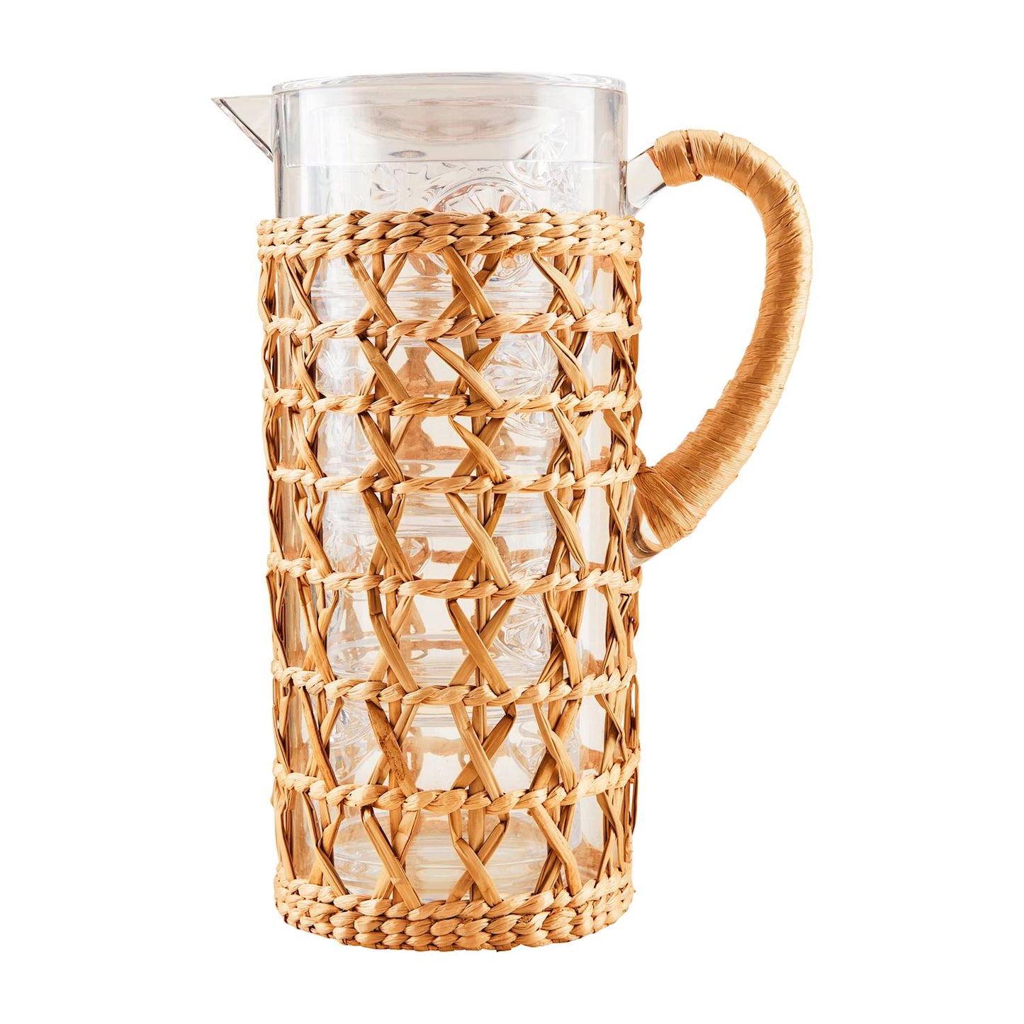 Woven Acrylic Pitcher & Glass Set