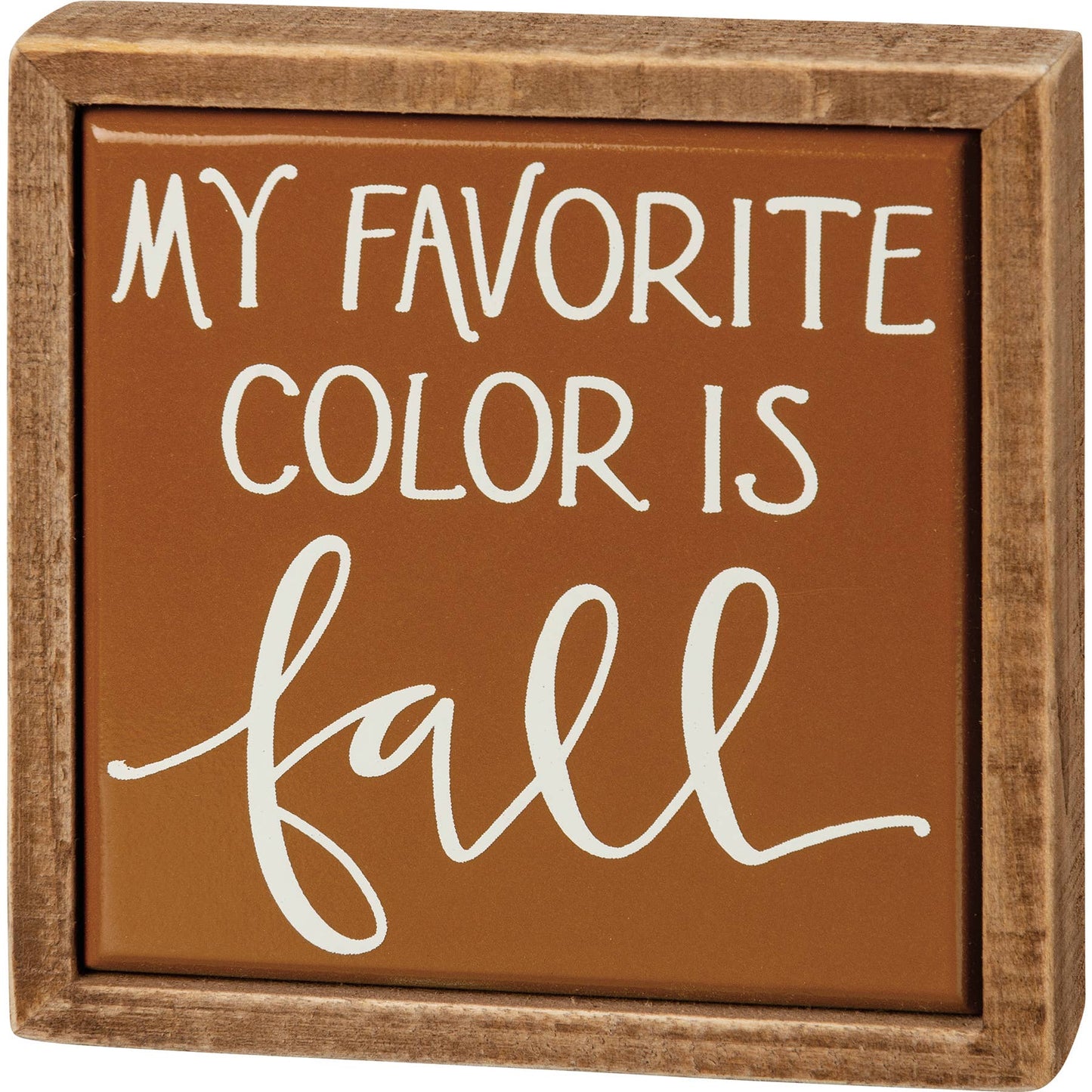 “My Favorite Color Is Fall” Mini Box Sign