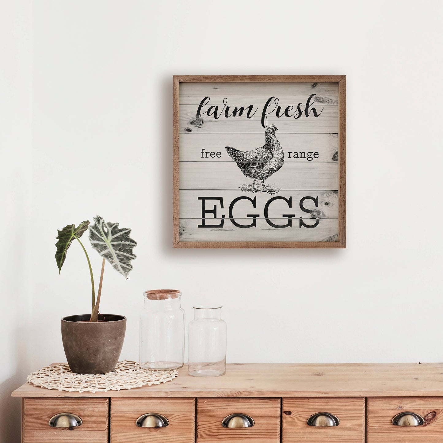 Farm Fresh Eggs Chicken Whitewash Sign