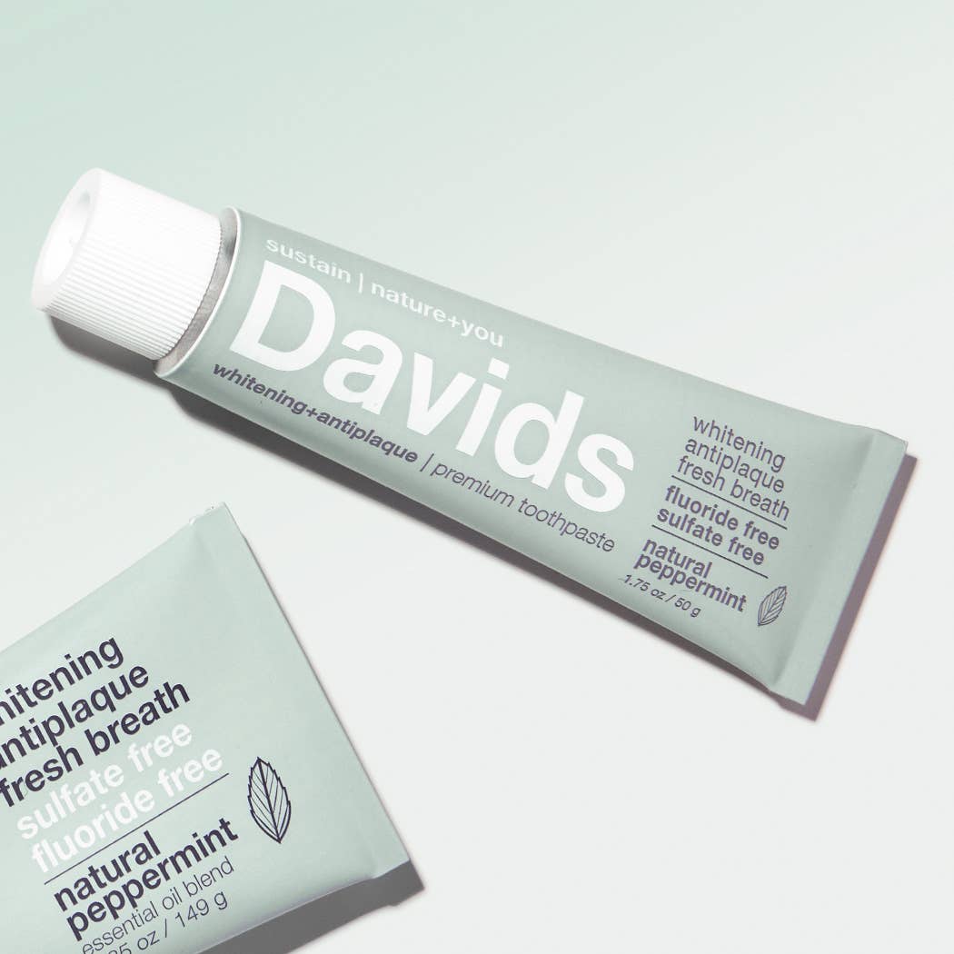 Davids travel size toothpaste - peppermint