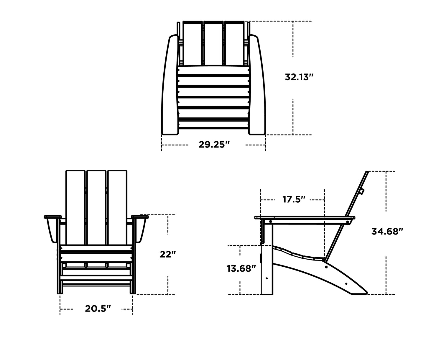 POLYWOOD® Modern Adirondack Chair