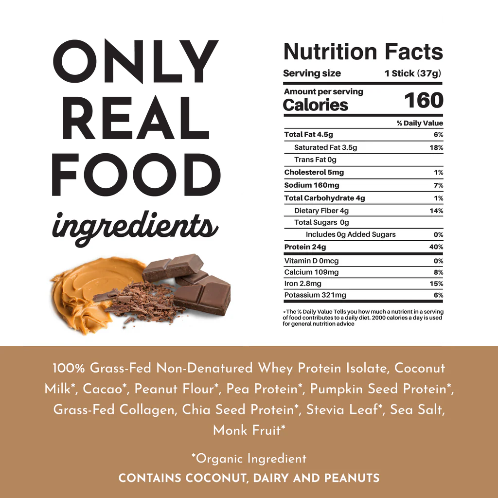 Creamy Peanut Butter Chocolate Protein Powder Stick