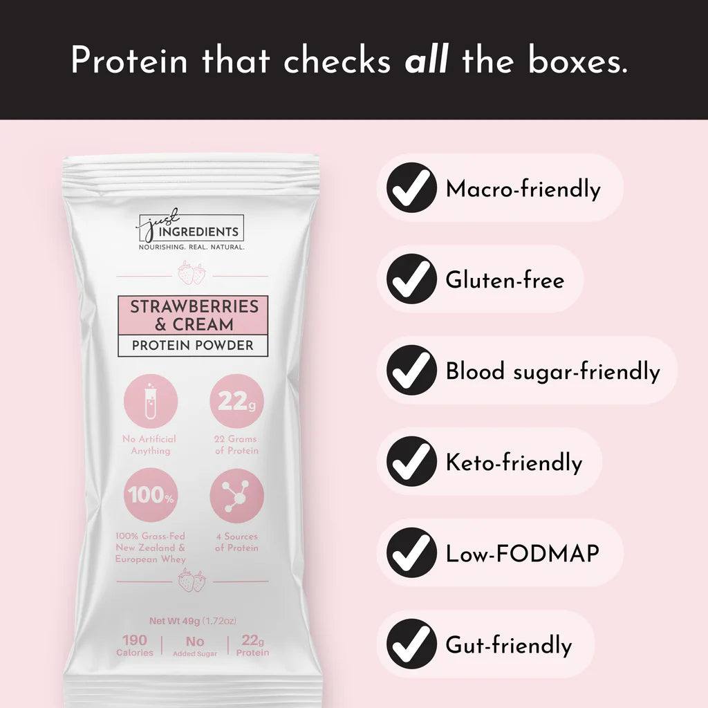 Strawberries & Cream Protein Powder Stick