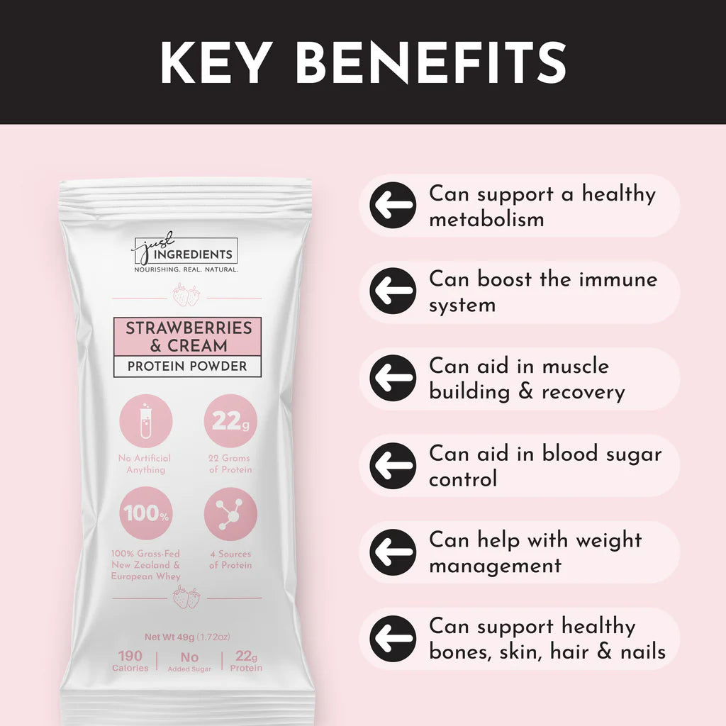 Strawberries & Cream Protein Powder Stick