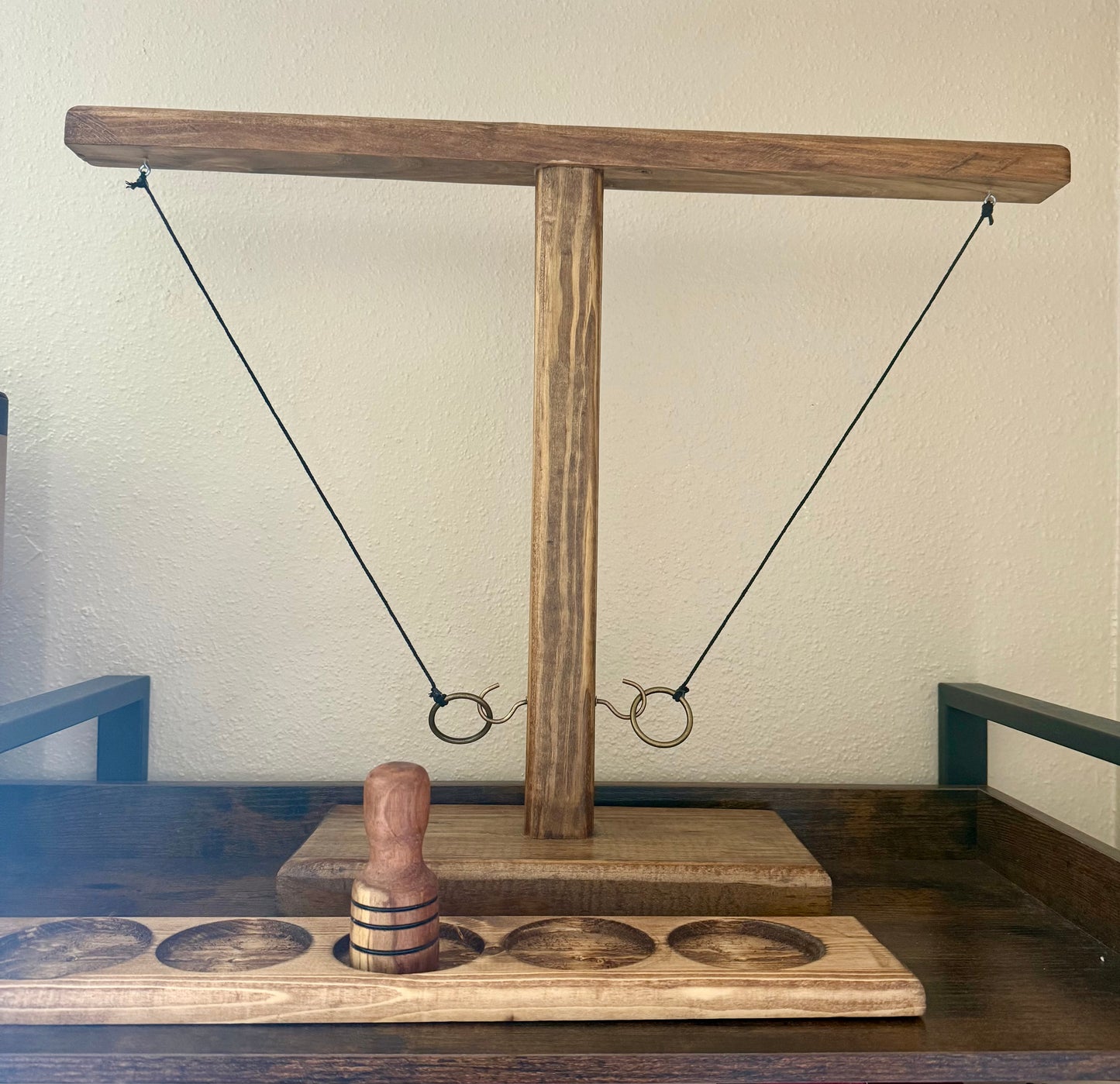 Handmade Wooden Hook & Ring Game