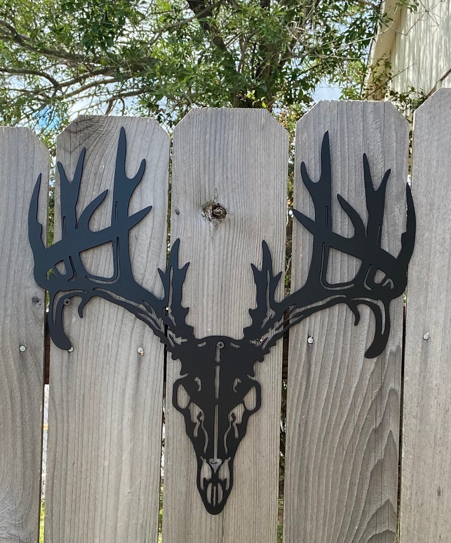 Deer Skull 18" Metal Art