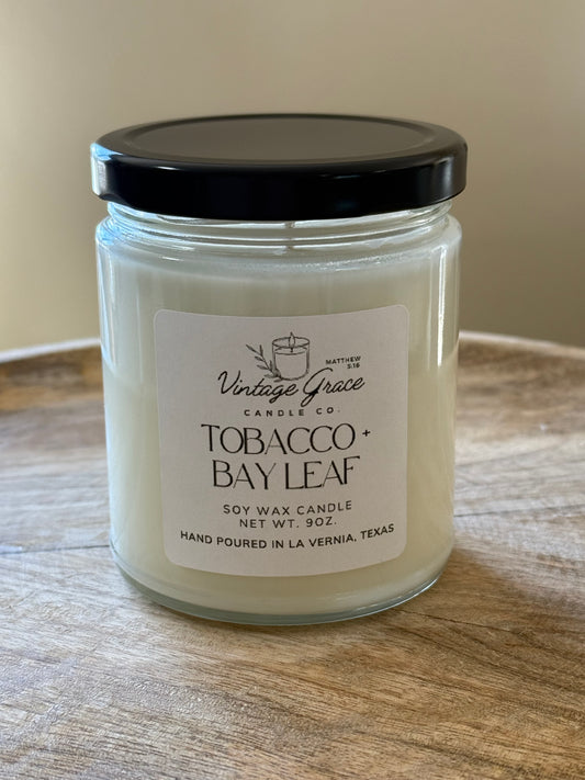 Tobacco + Bay Leaf Soy Candle