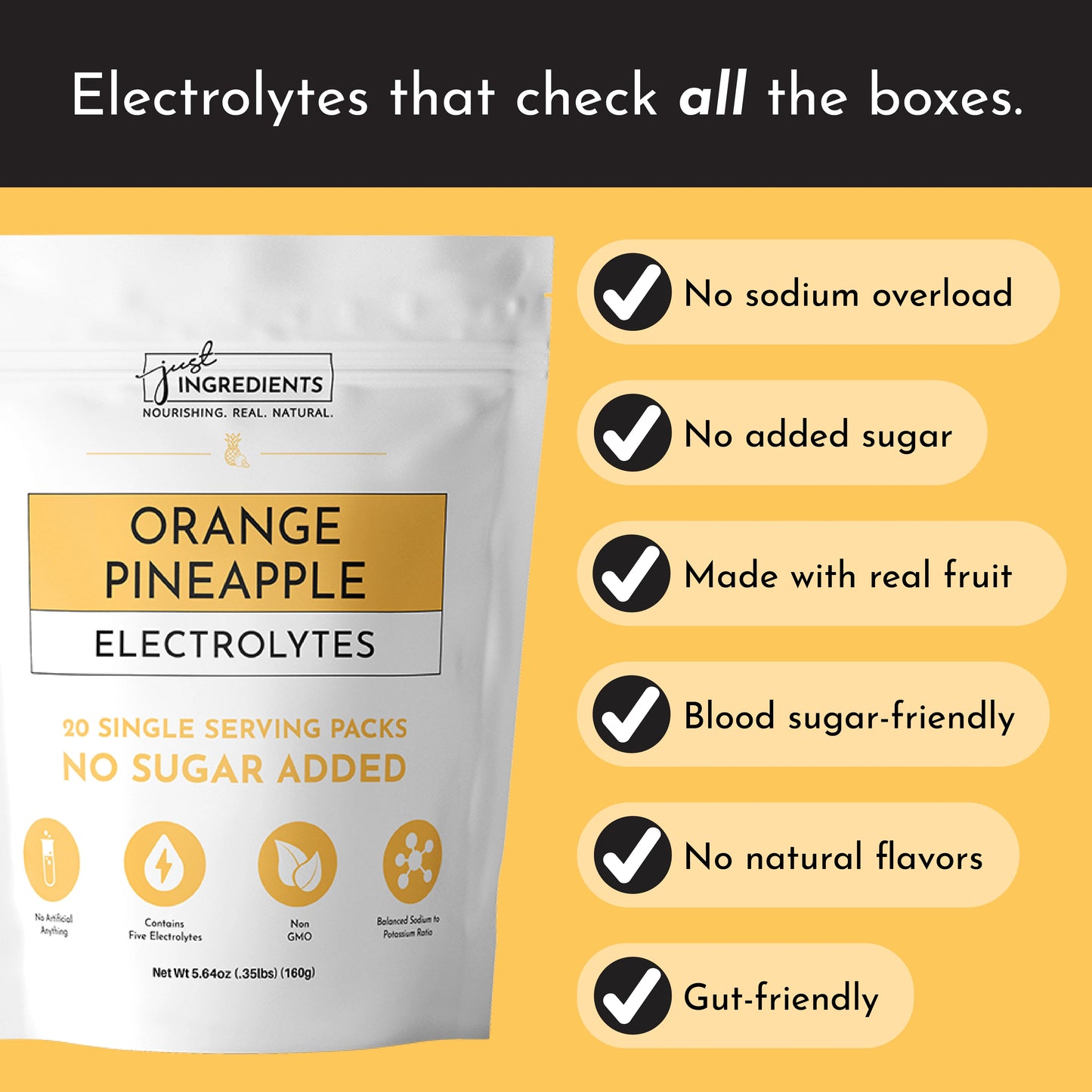 Orange Pineapple Electrolytes - Single Serving Packs (20)