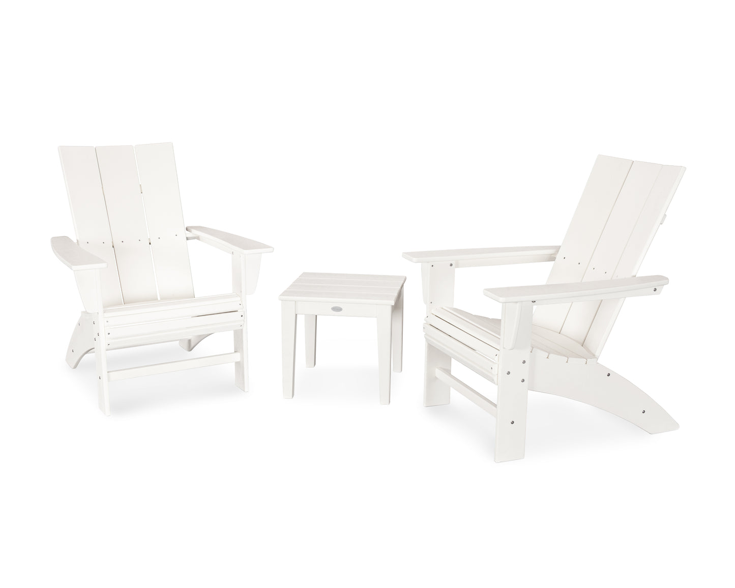 POLYWOOD® Modern 3-Piece Curveback Adirondack Set