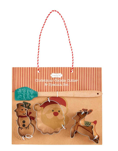 Green Christmas Cookie Cutter Set – 4-Piece Holiday Baking Set