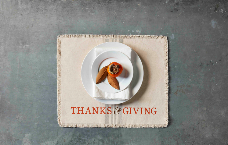 Reversible Holiday Thanksgiving & Christmas Placemat
