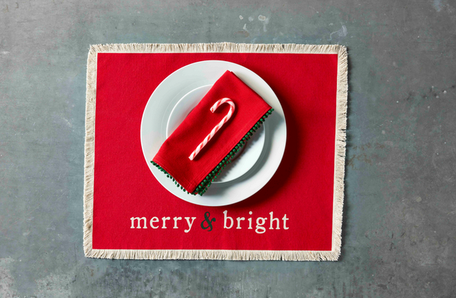 Reversible Holiday Thanksgiving & Christmas Placemat