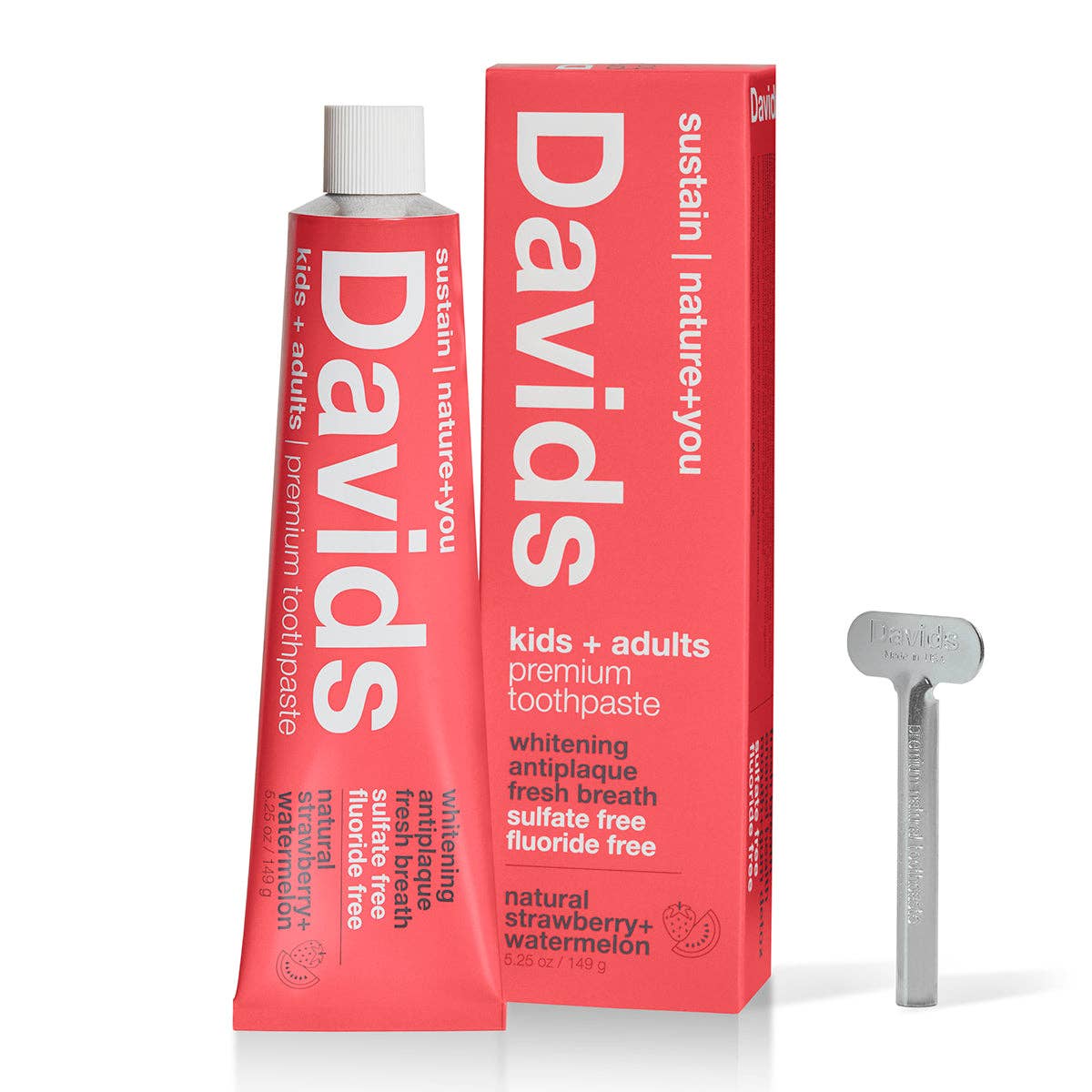 Davids Kids+Adults Premium Toothpaste - Strawberry Watermelon
