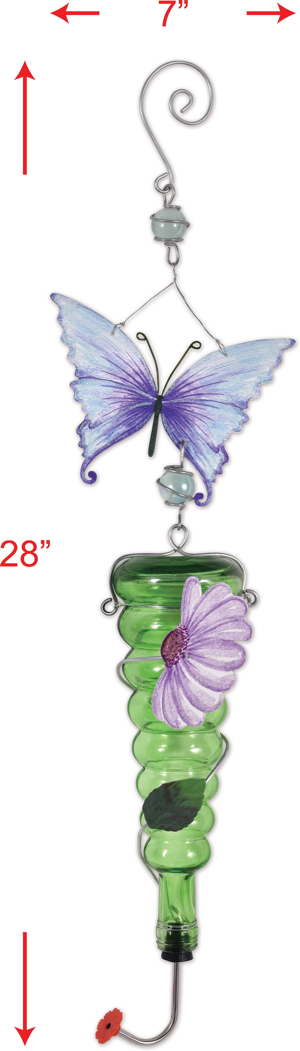 Enchanted Gardens Butterfly - Hummingbird Feeder, Green
