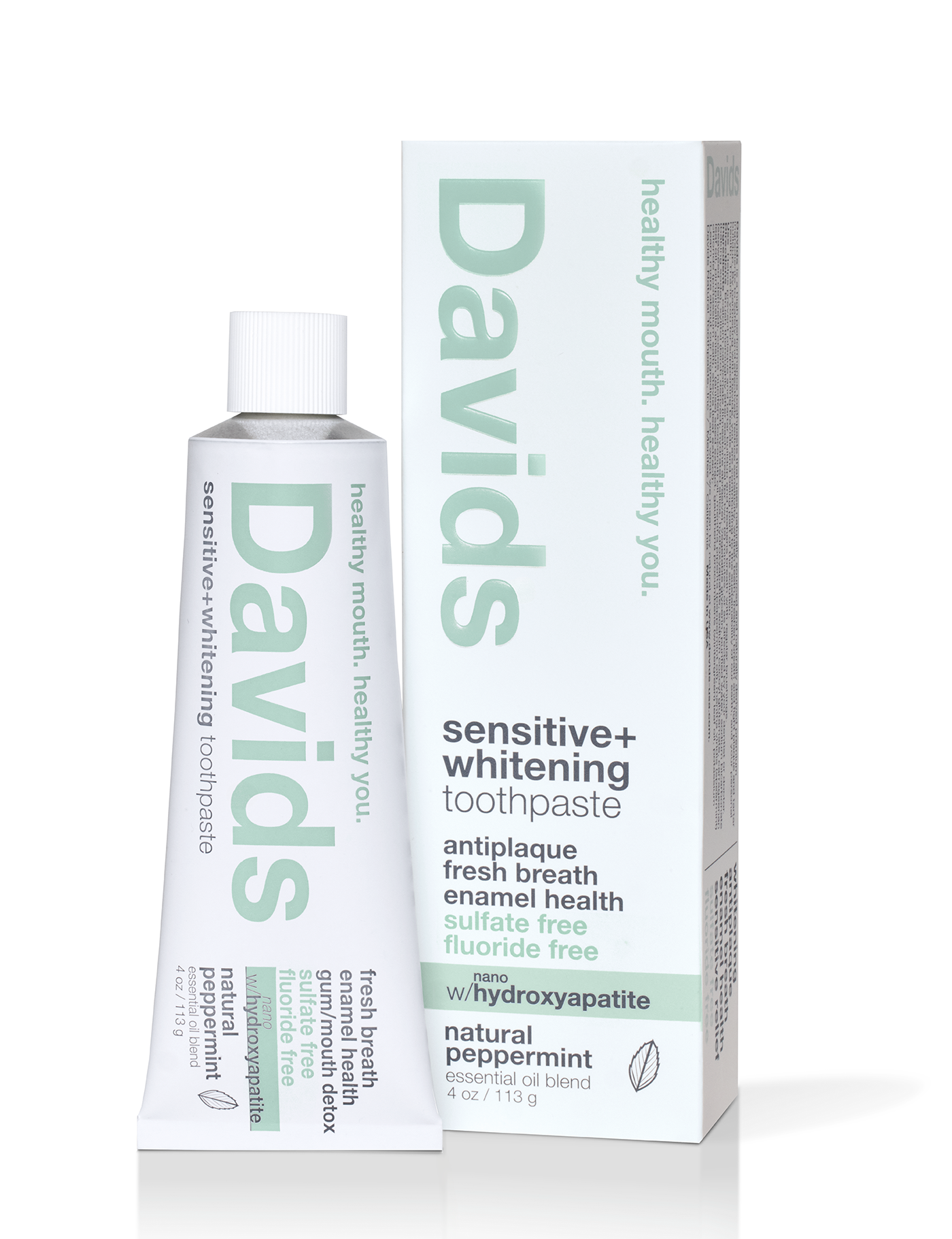 Davids Sensitive+Whitening Nano-Hydroxyapatite Premium Toothpaste - Peppermint