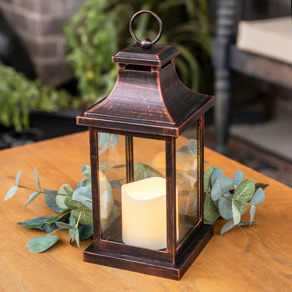 LED Vintage Decorative Copper Lantern