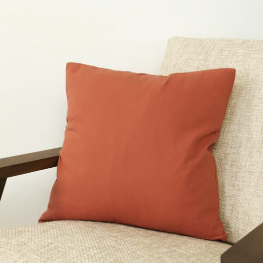 18" Brown Cotton Pillow