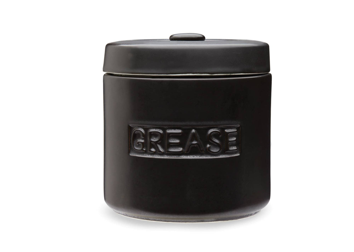 Grease Container, Black Porcelain