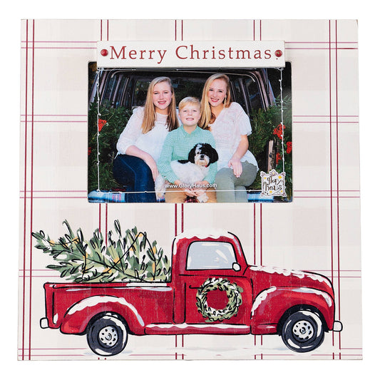 Red Truck Merry Christmas Frame