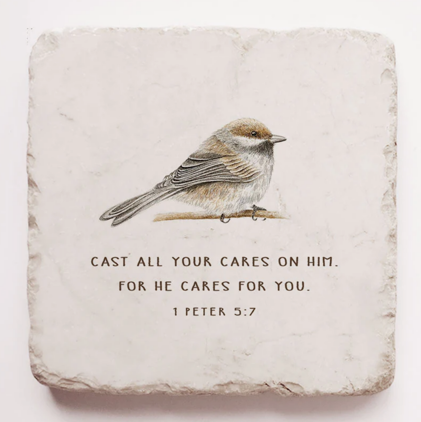 1 Peter 5:7 Stone with Stand