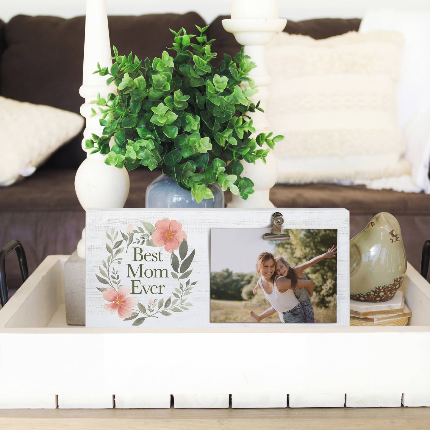 Best Mom Floral Wreath - Picture Clips