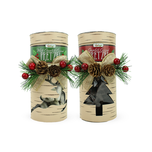 Holiday Woodland Pretzel Jars