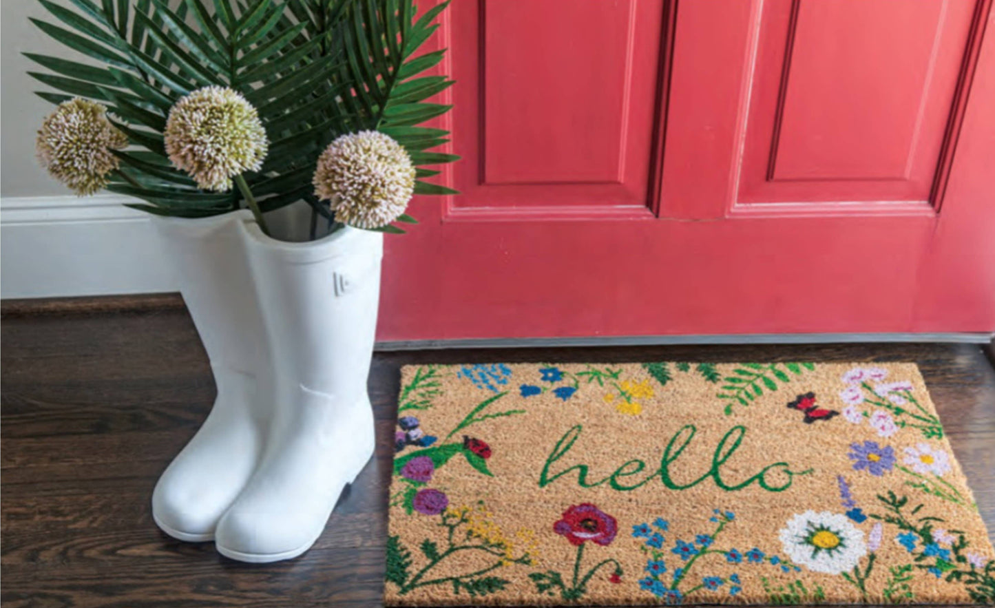 Spring Floral Hello Doormat