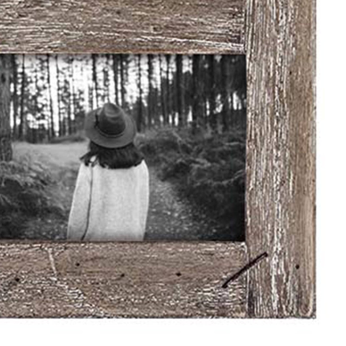 Distressed Picture Frame Nail Accents, Holds 5 4x6 Photos