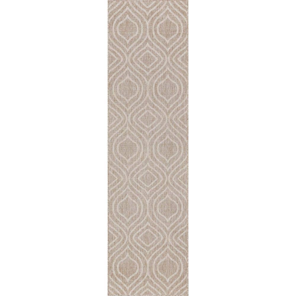 Ludo Lattice Trellis Indoor/Outdoor Beige Textured Rug