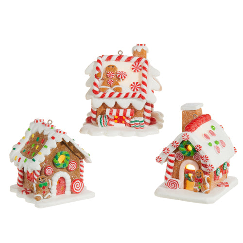 Lighted Gingerbread House Ornament