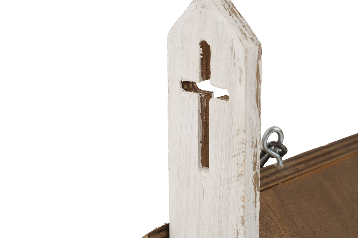 Wood Top Church Birdhouse