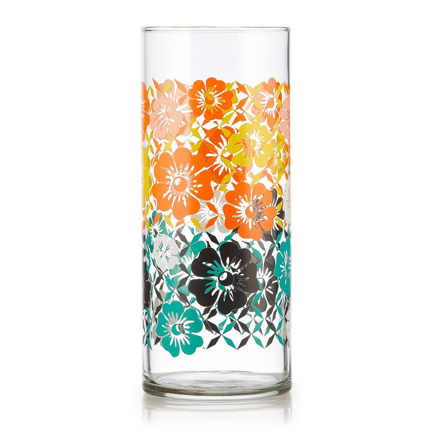 Libbey Vintage Flower Power Cooler Glass, 16oz