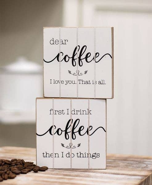 Coffee Block Signs