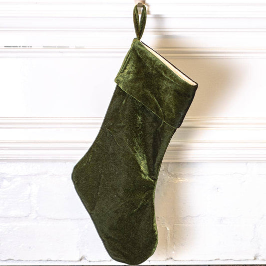 Dark Green Velvet Stocking