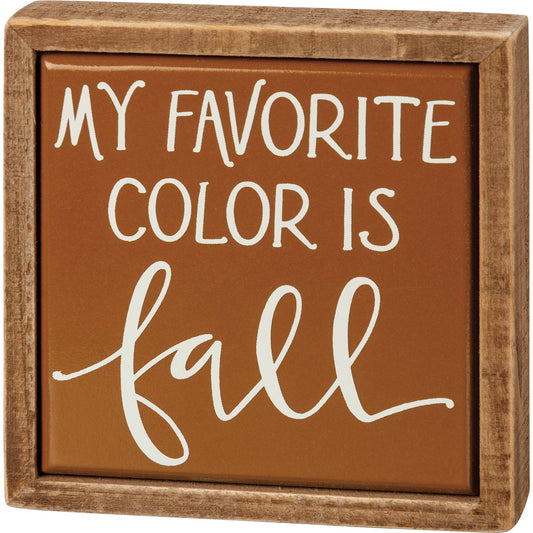 Favorite Color Fall Box Sign