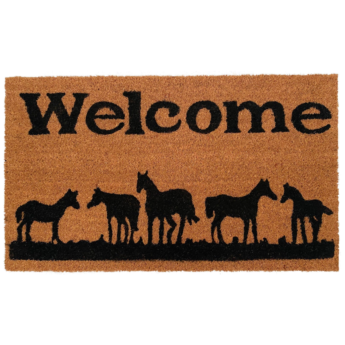 Horses Welcome Western Doormat