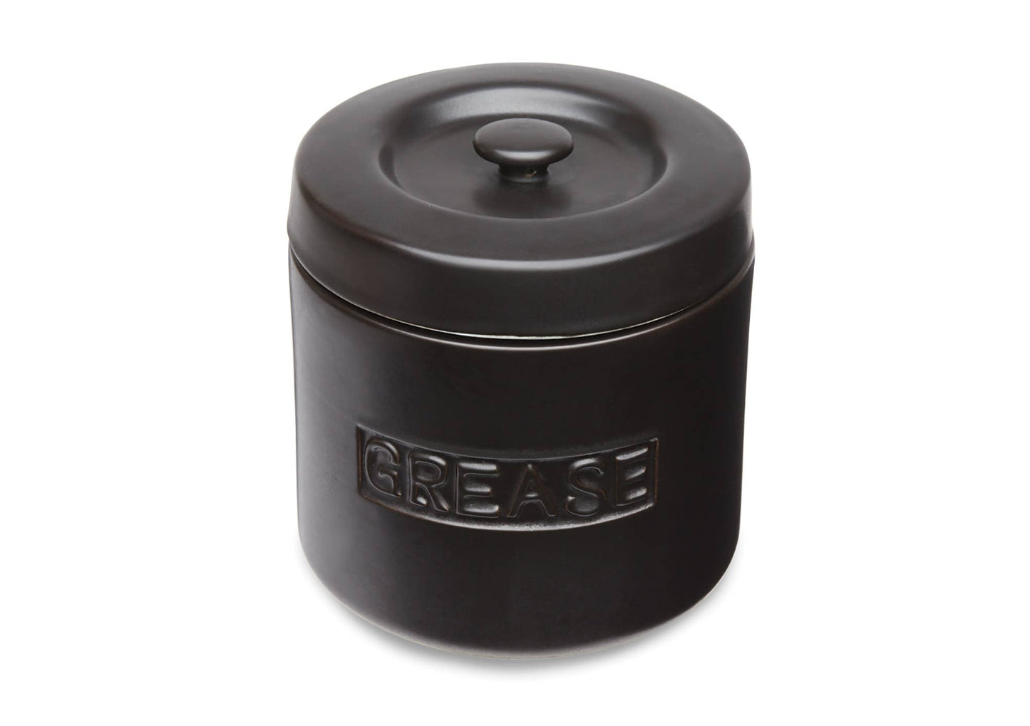 Grease Container, Black Porcelain