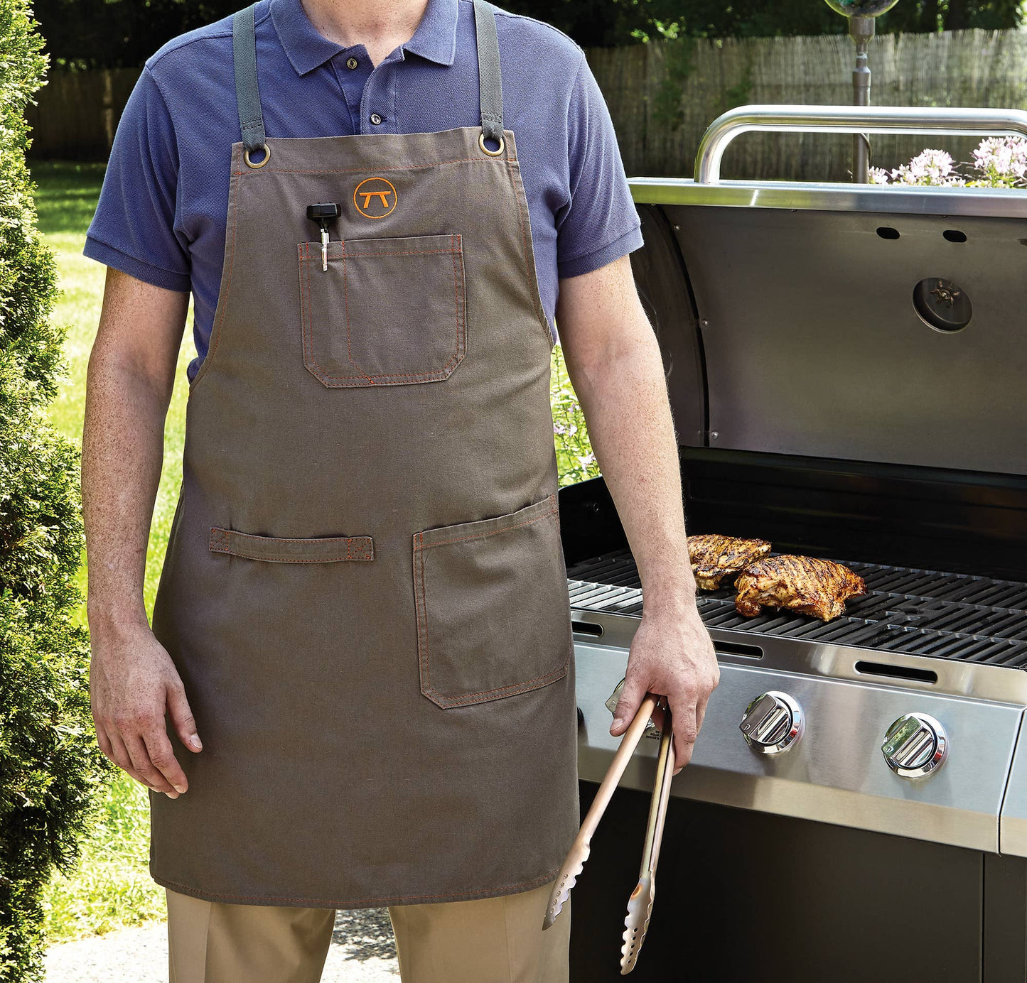 Griller's Canvas Apron, Brown, 27" X 30"