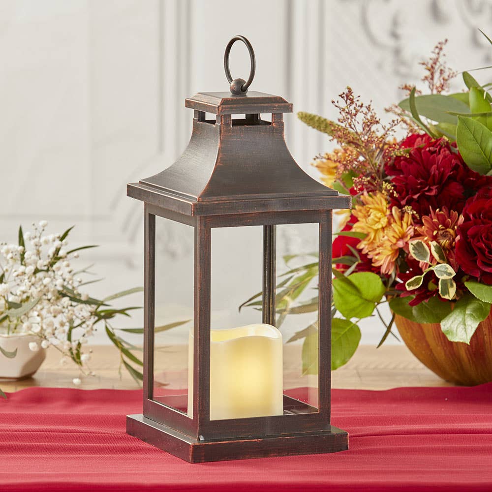 LED Vintage Decorative Copper Lantern