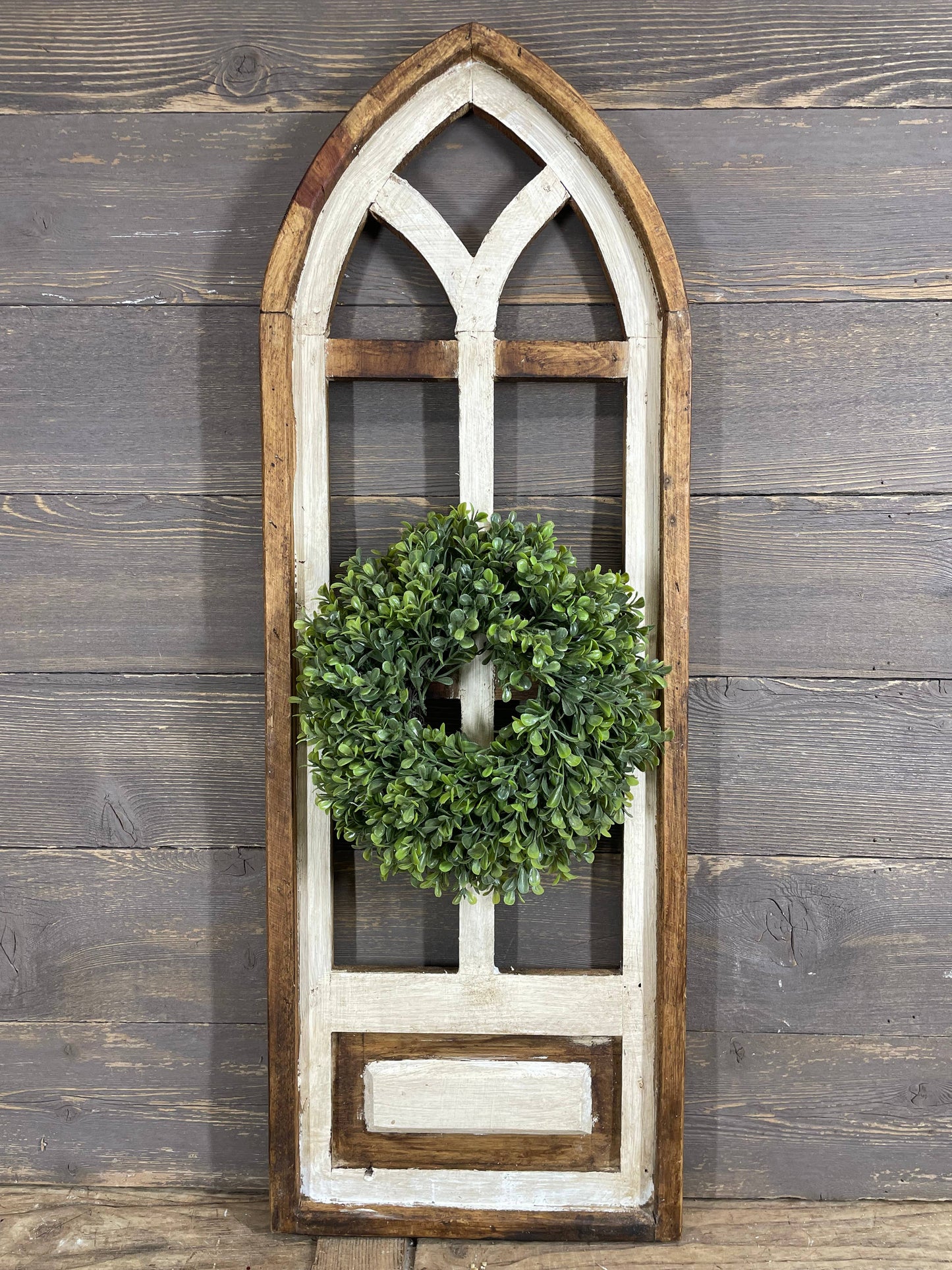 Ozark Hills Wall Decor Window-12x34 Antiqued White