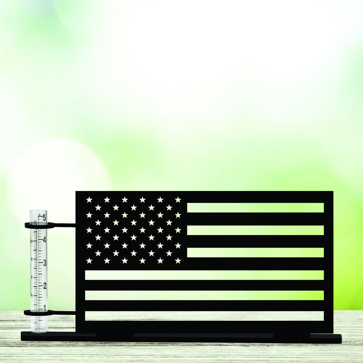 USA Flag Rain Gauge