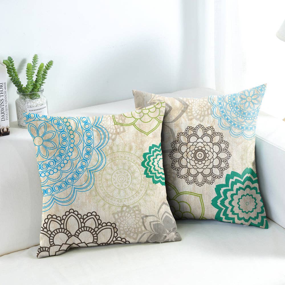 18"x18" Water Resistant Bright Floral Outdoor Pillow