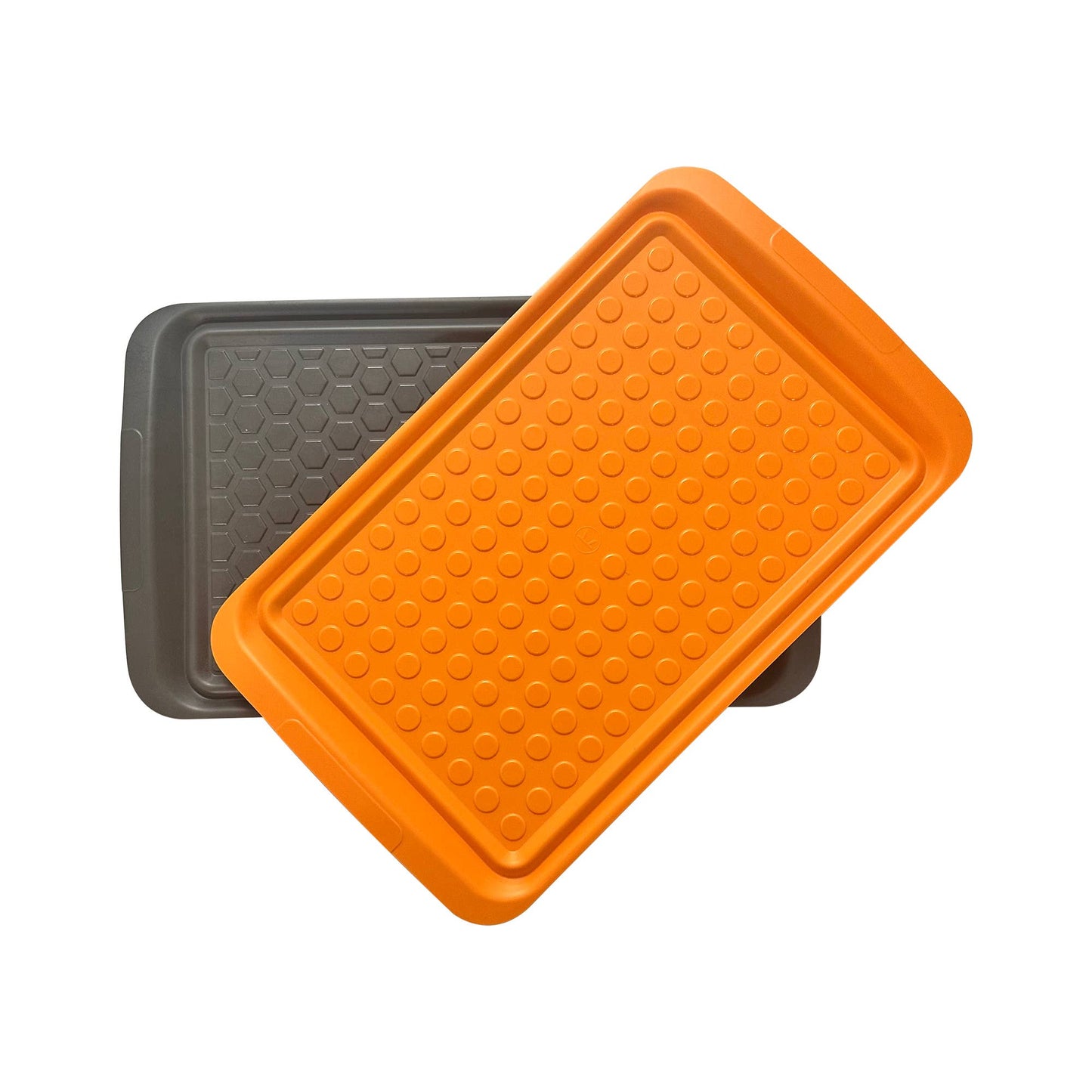 Large Prep Trays,Set 2,Orange and Black,17.2” x 10.5“