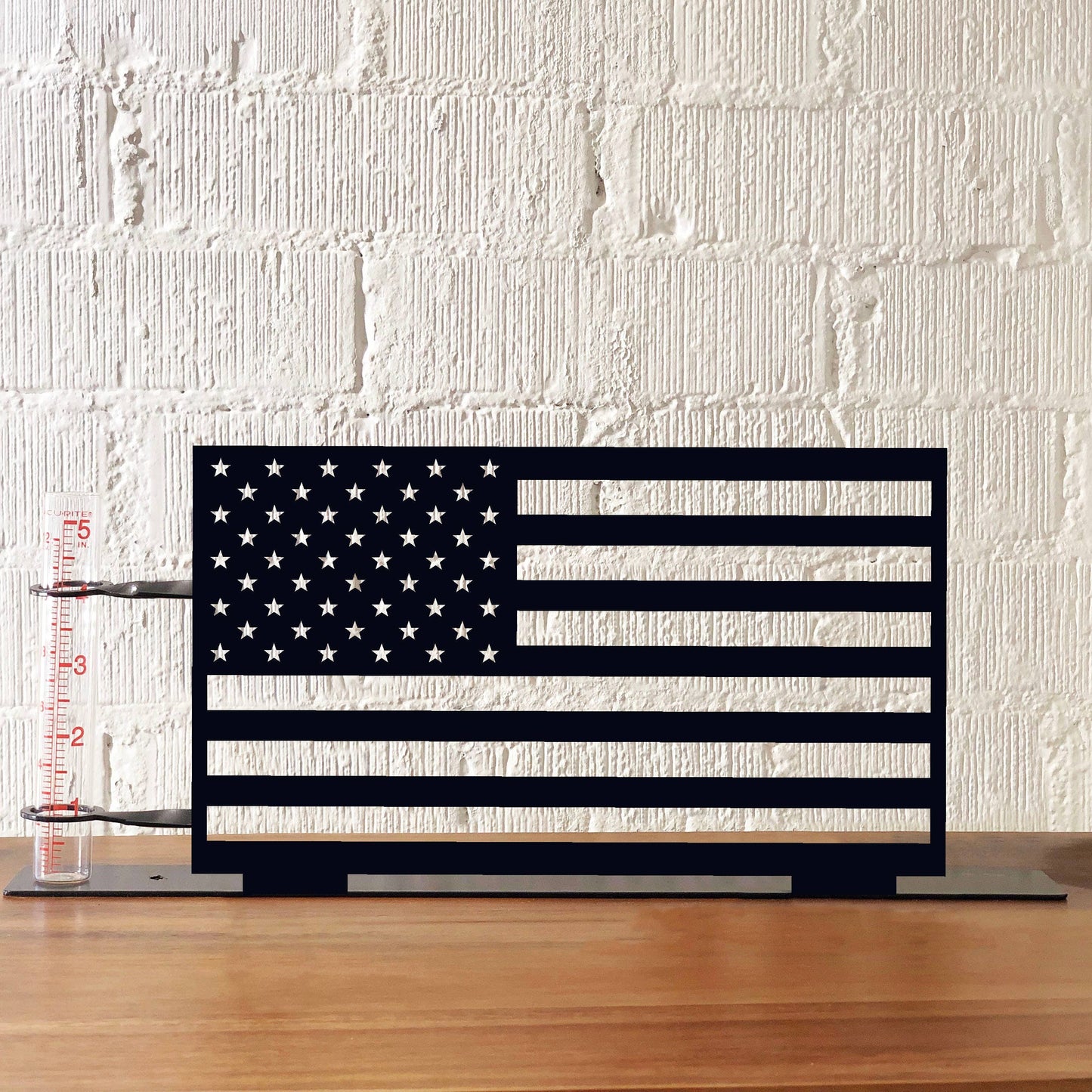 USA Flag Rain Gauge